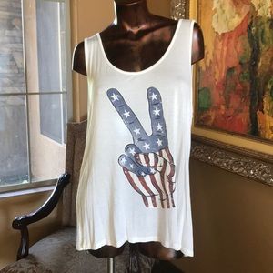 peace sign tank top